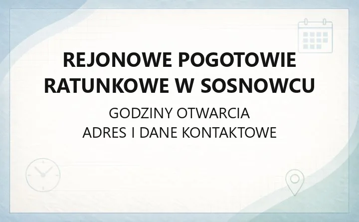 Rejonowe Pogotowie Ratunkowe w Sosnowcu - kontakt, stacje, transport medyczny